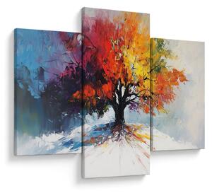 Tablou - Copac multicolor (90x60 cm)