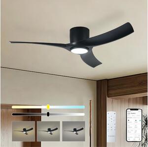 ZEVENTI - Ventilator de tavan LED ORBITO LED/24W/230V Wi-Fi Tuya negru + telecomandă