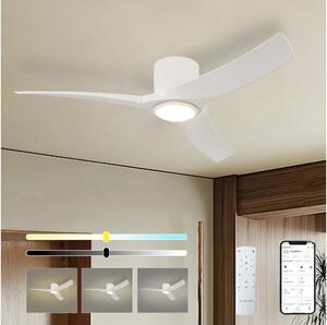 ZEVENTI - Ventilator de tavan LED ORBITO LED/24W/230V Wi-Fi Tuya alb + telecomandă