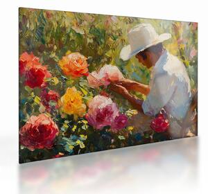 Tablou pe sticlă - Grădinar (70x50 cm)