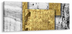 Tablou - Pătrate de aur N⁰1 (120x50 cm)