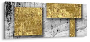 Tablou - Pătrate de aur N⁰3 (120x50 cm)