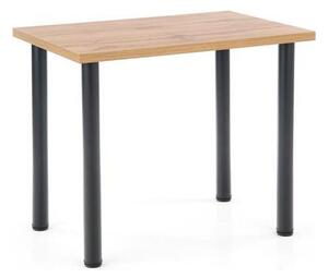 Masa MODEX 2, stejar/negru, PAL/otel, 90x60x75 cm
