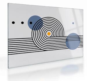 Tablou pe sticlă - Abstracție minimalistă N⁰1 (70x50 cm)