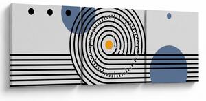Tablou - Abstracție minimalistă N⁰1 (cu ceas) (90x30 cm)