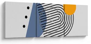 Tablou - Abstracție minimalistă N⁰2 (cu ceas) (90x30 cm)