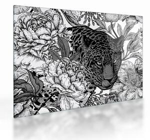 Tablou pe sticlă - Grădină exotică (70x50 cm)