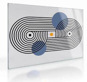 Tablou pe sticlă - Abstracție minimalistă N⁰3 (70x50 cm)