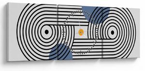Tablou - Abstracție minimalistă N⁰3 (cu ceas) (90x30 cm)