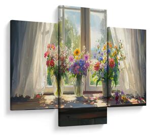 Tablou - Buchet la fereastră (90x60 cm)