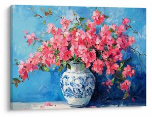 Tablou - Vază cu flori roz (70x50 cm)