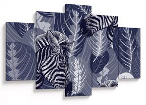 Tablou - Zebre albastre (150x105 cm)