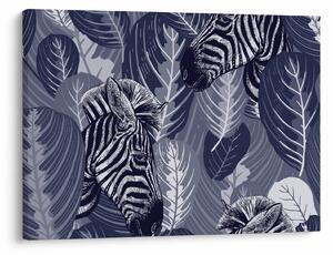 Tablou - Zebre albastre (70x50 cm)