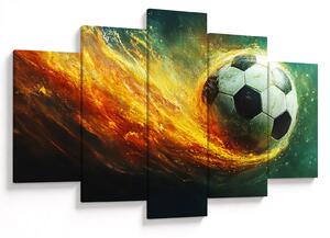 Tablou - Minge de Fotbal în Zbor (150x105 cm)