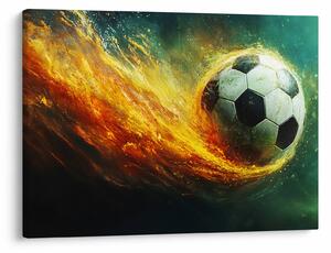 Tablou - Minge de Fotbal în Zbor (70x50 cm)