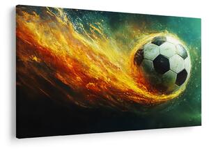 Tablou - Minge de Fotbal în Zbor (90x60 cm)