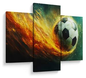 Tablou - Minge de Fotbal în Zbor (90x60 cm)