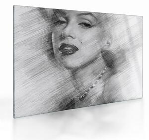 Tablou pe sticlă - Portretul lui Marilyn Monroe (70x50 cm)
