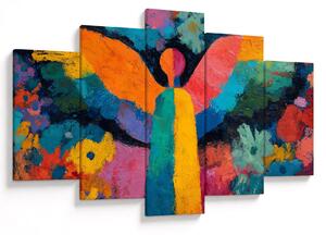 Tablou - Înger abstract cu flori (150x105 cm)