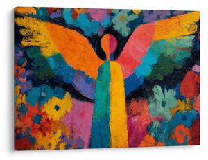 Tablou - Înger abstract cu flori (70x50 cm)