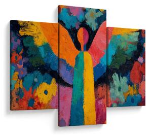 Tablou - Înger abstract cu flori (90x60 cm)