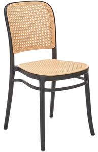 Scaun K483, bej/negru, polipropilena, 41x52x86 cm