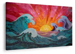 Tablou - Mozaic de valuri (90x60 cm)
