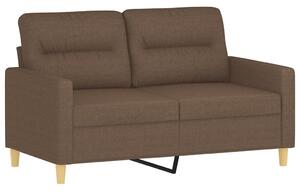 Canapea cu 2 locuri, maro, 120 cm, material textil