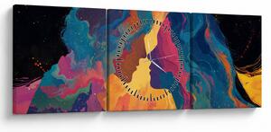 Tablou - Dragoste cosmică (cu ceas) (90x30 cm)