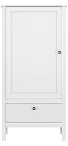 Dulap OLE, alb, PAL laminat, cu o usa si un sertar, 65x37x135 cm