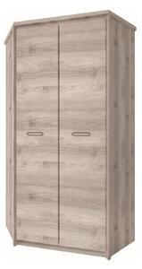 Dulap JAZZ, stejar, PAL laminat, cu 2 usi, 101x101x210 cm
