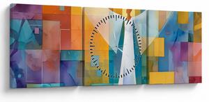 Tablou - Înger geometric (cu ceas) (90x30 cm)