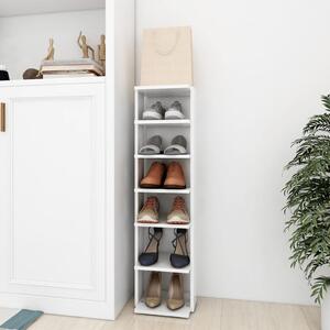 Pantofar, alb, 27,5x27x102 cm, lemn compozit