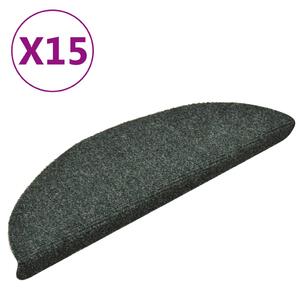 Covorașe scări autoadezive 15 buc. verde 56x17x3 cm stil punch
