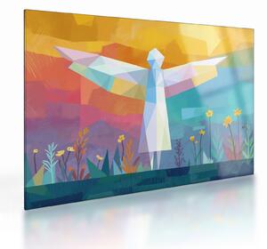 Tablou pe sticlă - Păzitorul florilor (70x50 cm)
