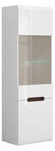 Vitrina AZTECA TRIO REG1W1D-19-6, alb, PAL/sticla securizata, 60x41x19