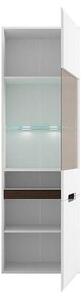 Vitrina AZTECA TRIO REG1W1D-19-6, alb, PAL/sticla securizata, 60x41x19