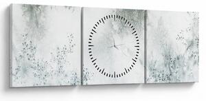 Tablou - Frunze abstract (cu ceas) (90x30 cm)