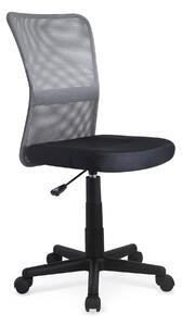 Scaun de birou DINGO, gri/negru, stofa mesh, 41x56x86/98 cm