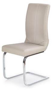 Scaun living K219, cappuccino/crom, piele ecologica/metal, 43X51X98 cm