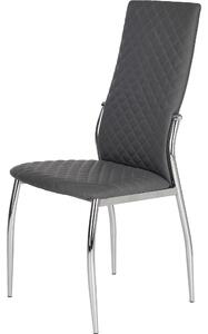 Scaun bucatarie K238, gri/crom, piele ecologica/metal, 42X42X100 CM