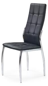 Scaun K209, negru/crom, piele ecologica/metal, 43x54x101 cm
