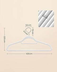 Set de 20 umerase de catifea, Songmics, Alb, 42.7×22×0.6 cm