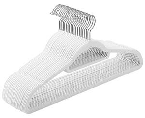 Set de 20 umerase de catifea, Songmics, Alb, 42.7×22×0.6 cm