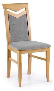 Scaun CITRONE, gri/stejar honey, stofa clasica/lemn de fag, 44X53X96 C
