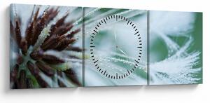 Tablou - Detaliu floare (cu ceas) (90x30 cm)