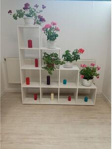 Biblioteca LUNA 31, alb, PAL, 149x35x150 cm