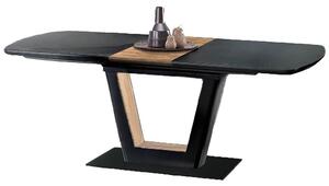 Masa extensibila FARREL, nuc/negru, 160/200x90x77 cm