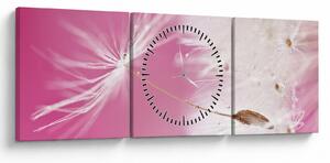 Tablou - Floare macro (cu ceas) (90x30 cm)