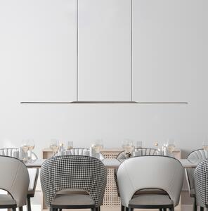 PURE Surface LED lampă suspendată, gri, 125 cm, aluminiu 3.000 K, reglabil, Gri, Camera de zi / sufragerie, Aluminiu, Modern